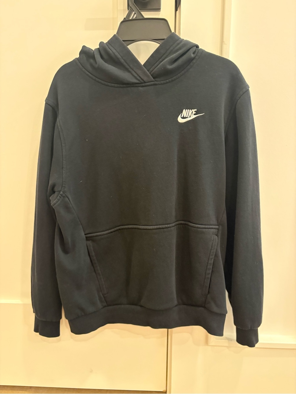 Nike Boy’s Black Hoodie with White Swoosh